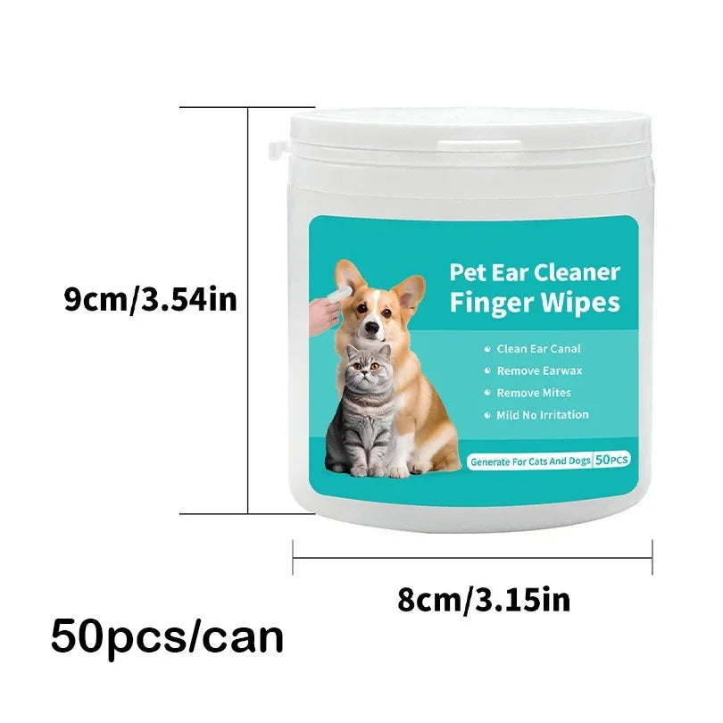 Disposable Pet Cleaning Products Teeth Cleaning Wipes Ear Care Fingertips Ear Mite Removal Cat and Dog Ear Cleaning Pet Products