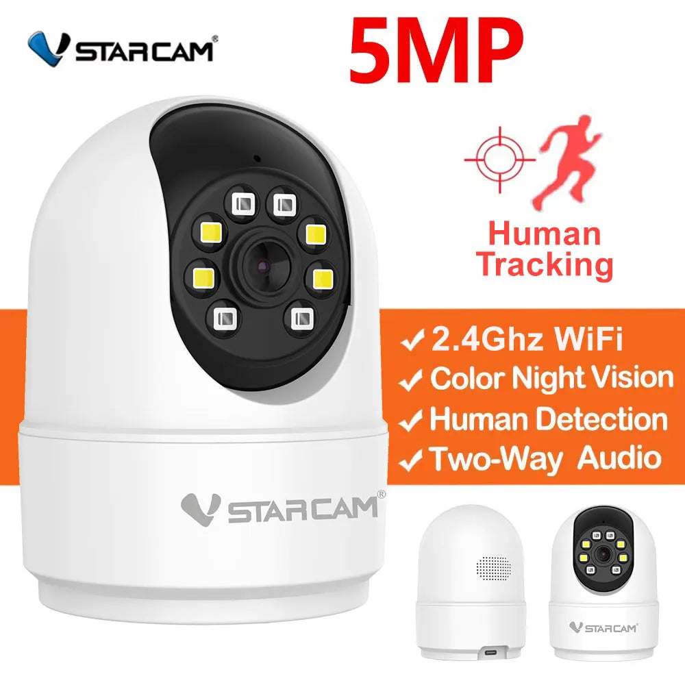 Vstarcam 5MP HD WiFi IP Camera Smart PT Security Protection Indoor Video Surveillance Camera Human Tracking Smart Home Pet Cam